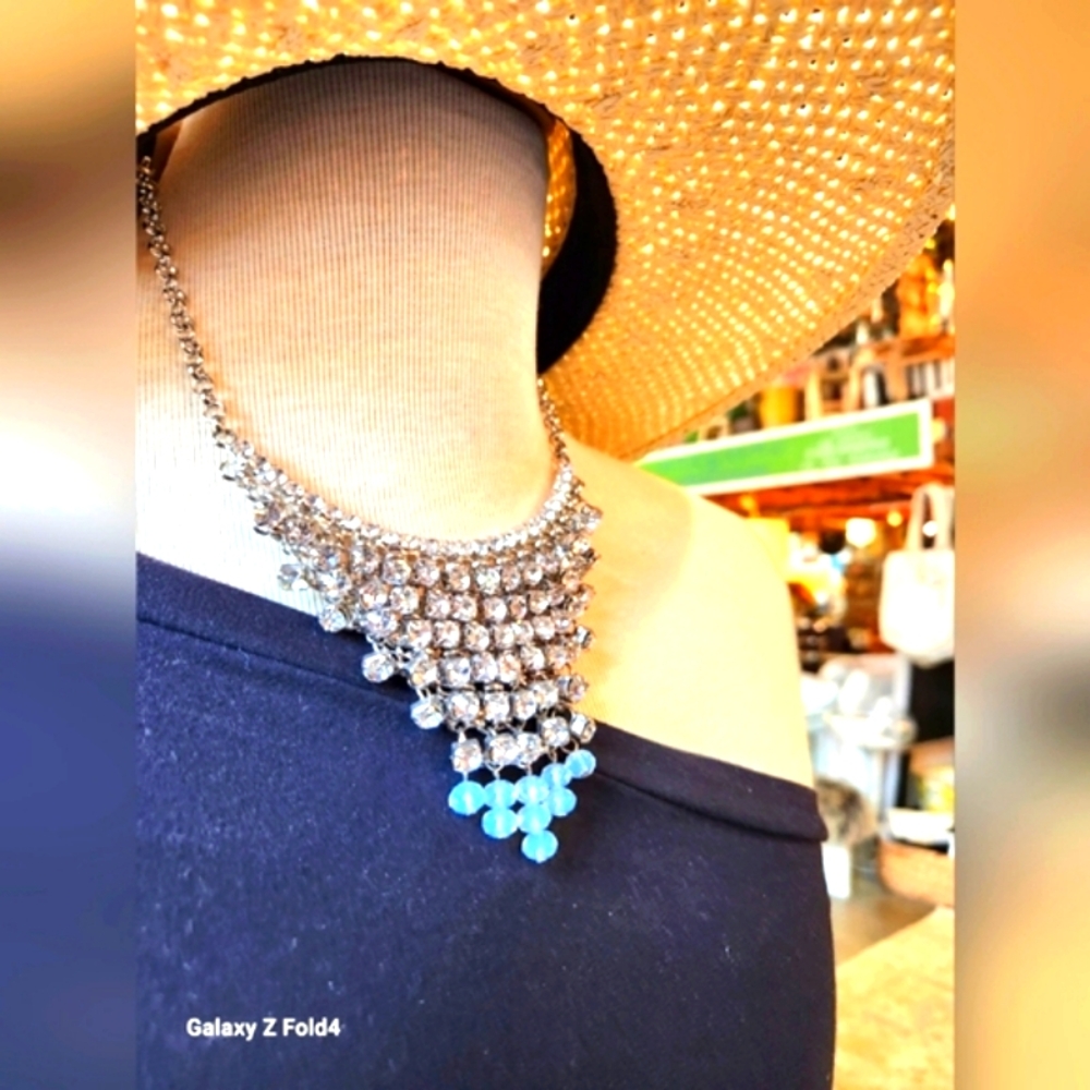 Rhinestone Necklace with Earrings Set - Picture 9 of 17